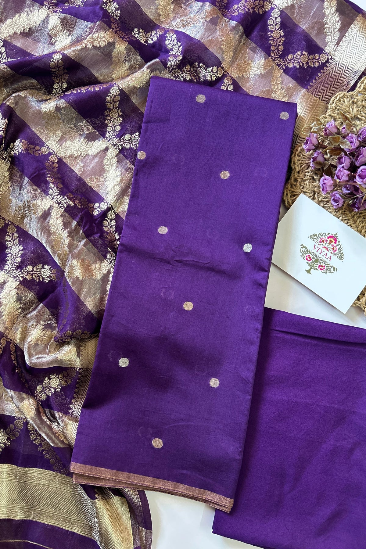 Pure Chanderi Silk Suit