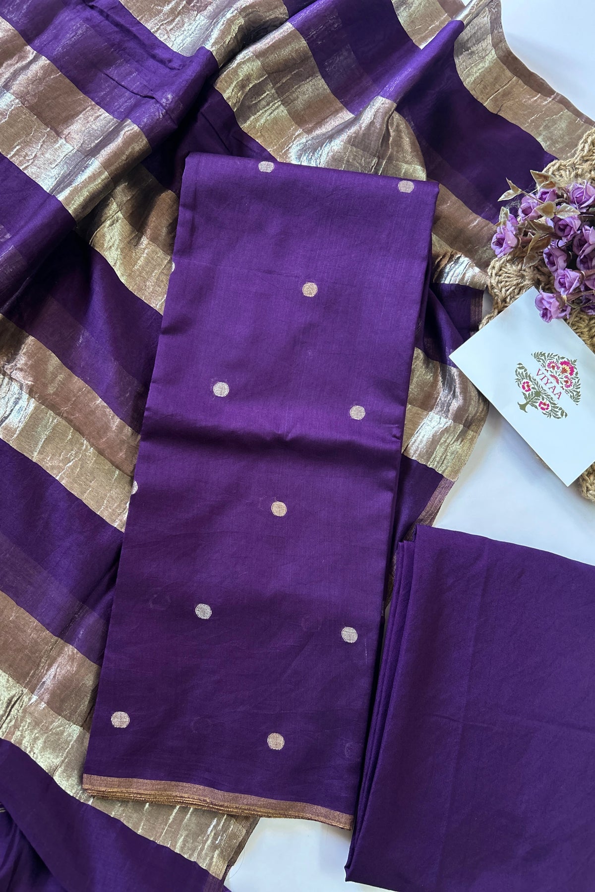 Pure Chanderi Silk Suit