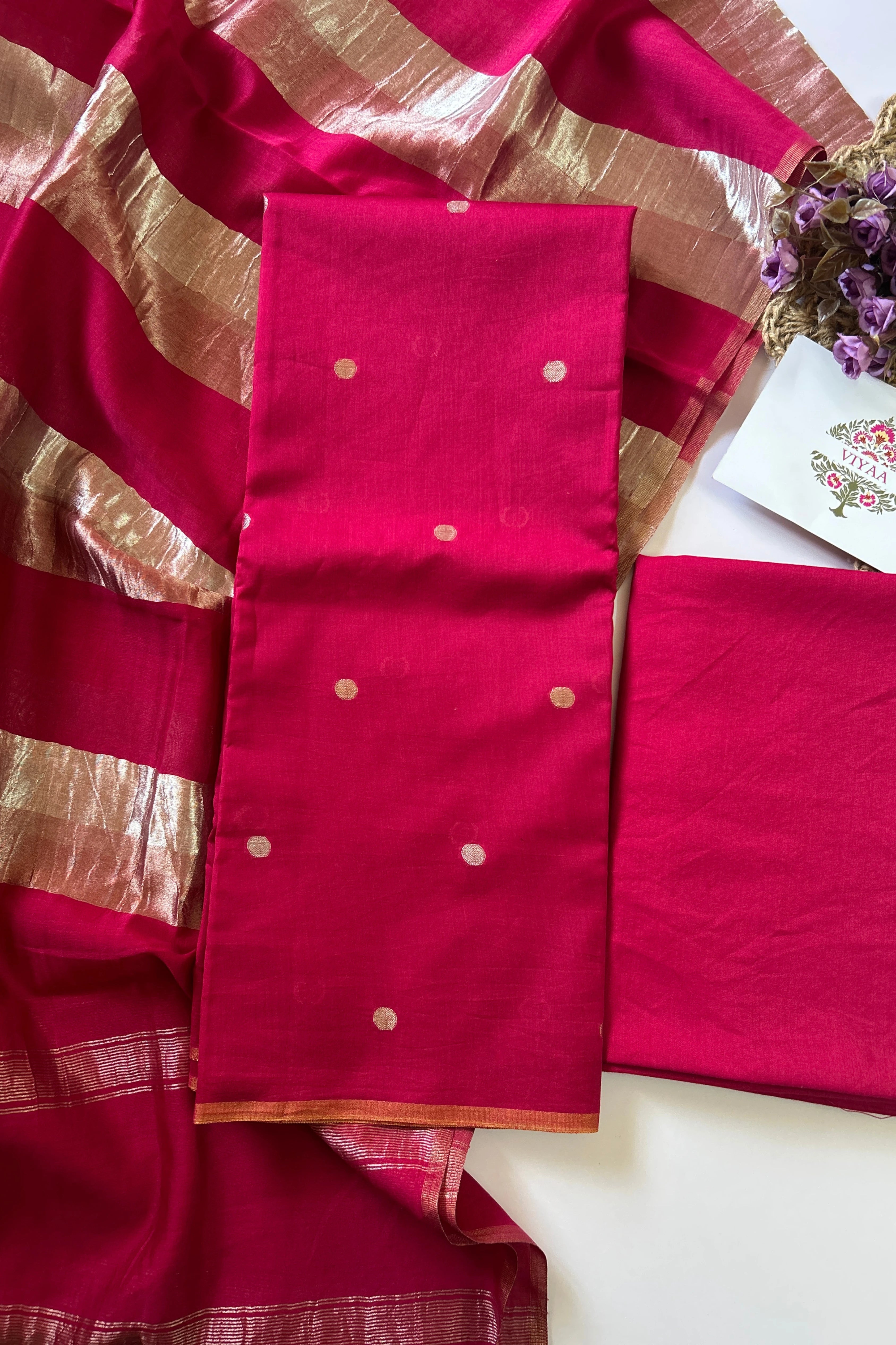 Pure Chanderi Silk Suit