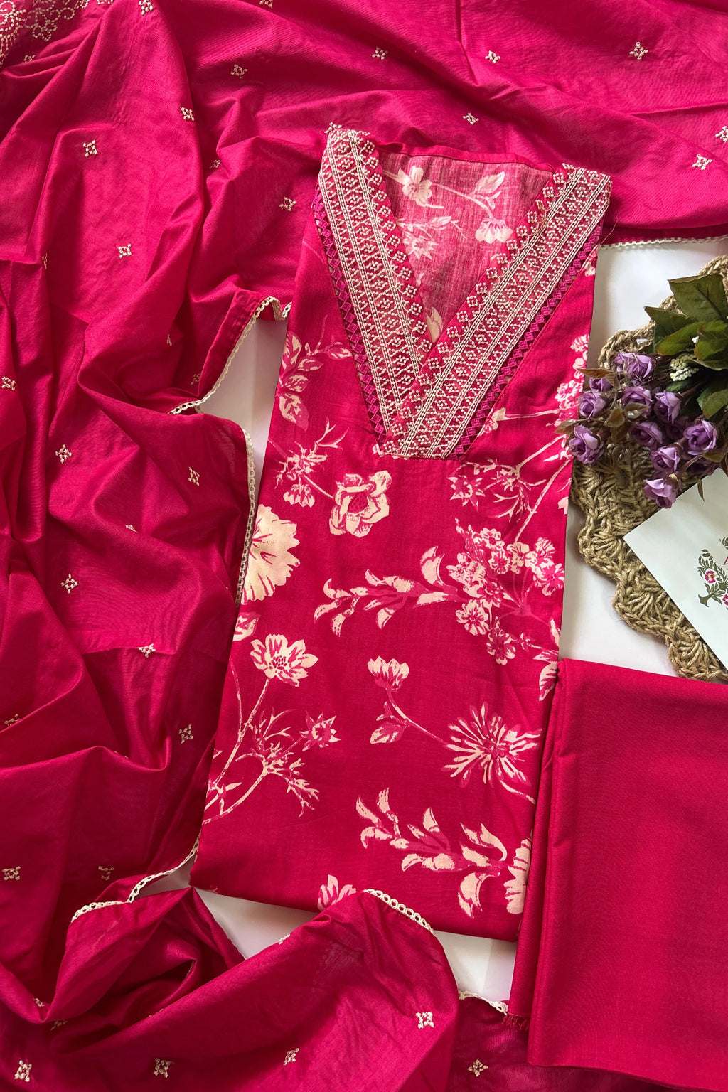 Modal silk salwar suit