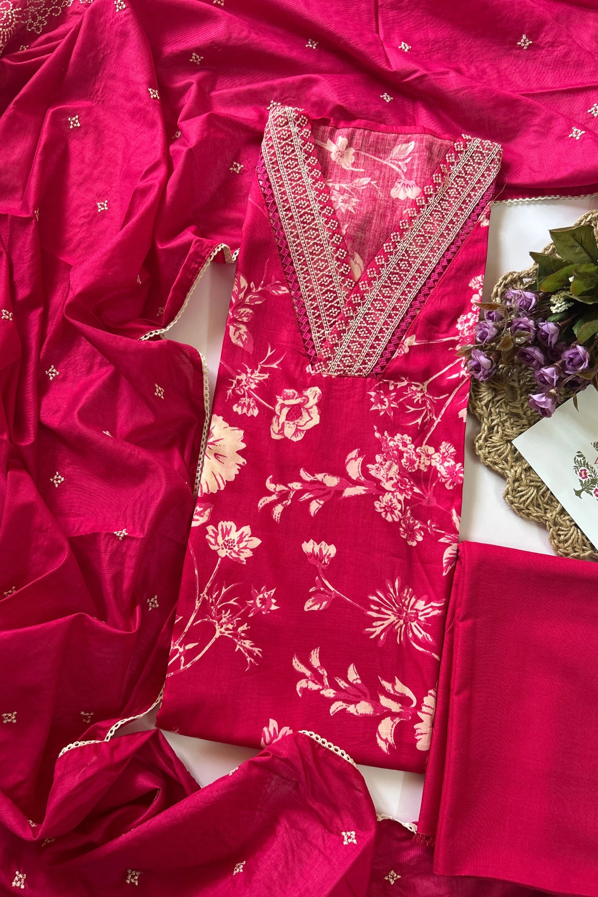 Modal silk salwar suit