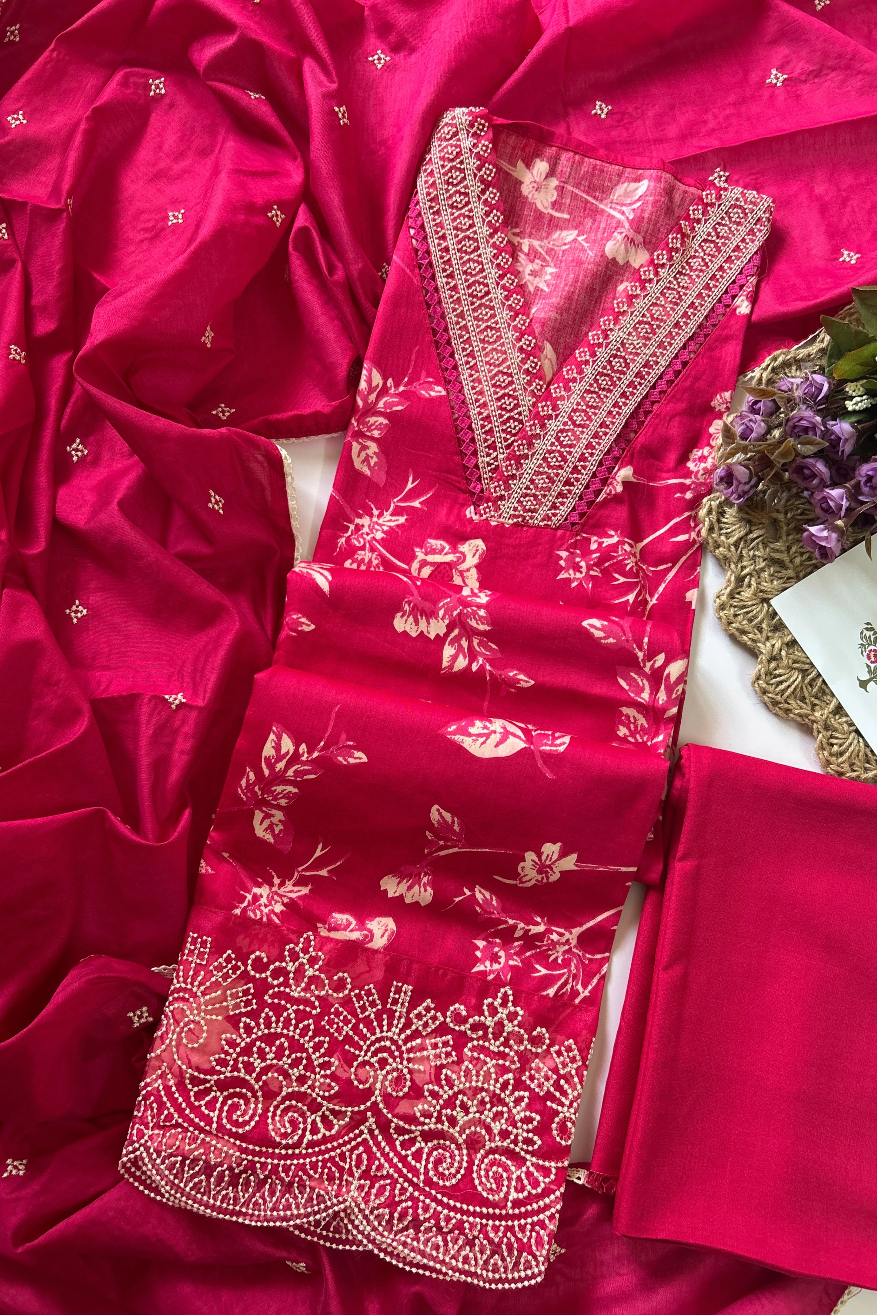 Modal silk salwar suit