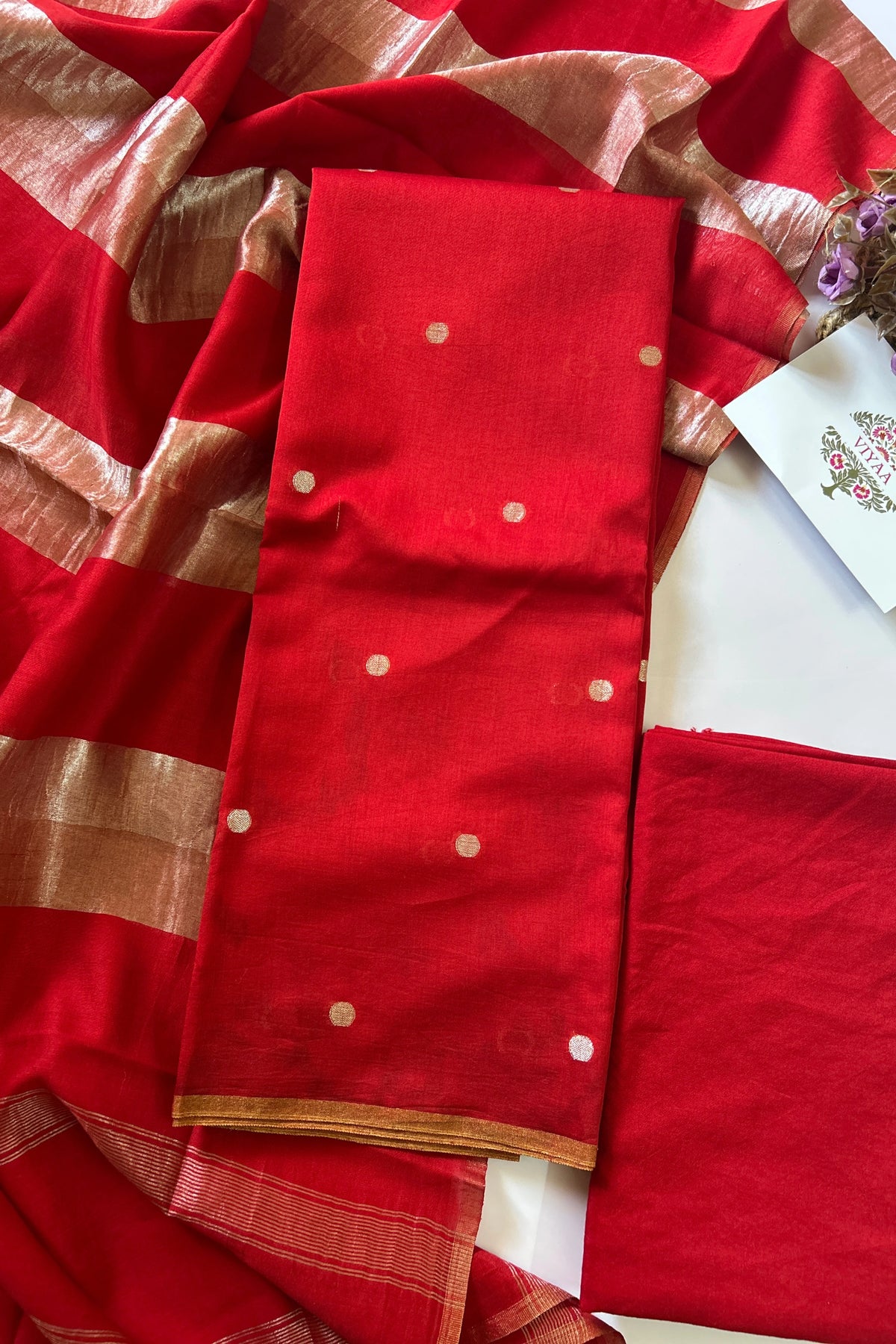 Pure Chanderi Silk Suit