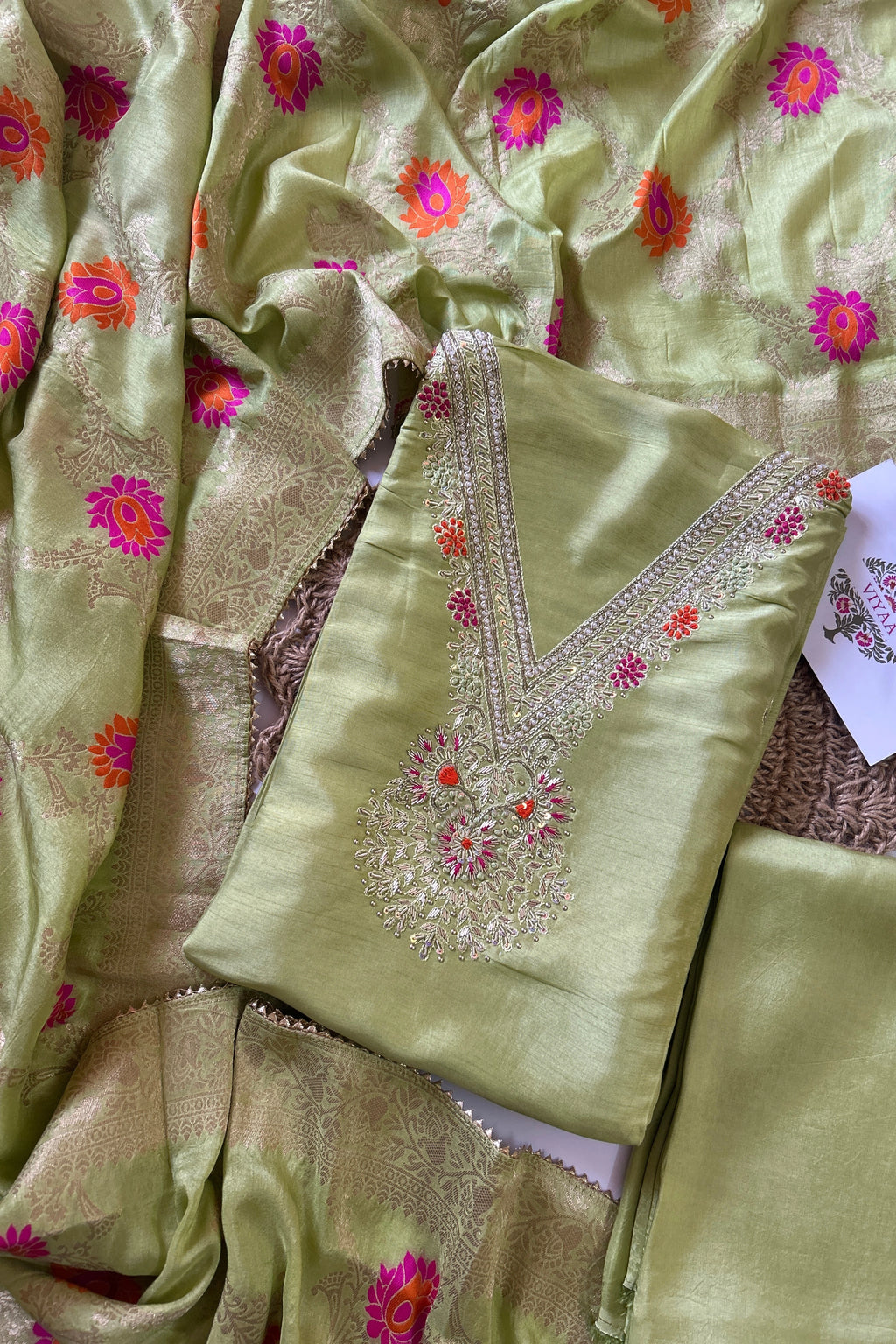 Semi Tussar Salwar Suit
