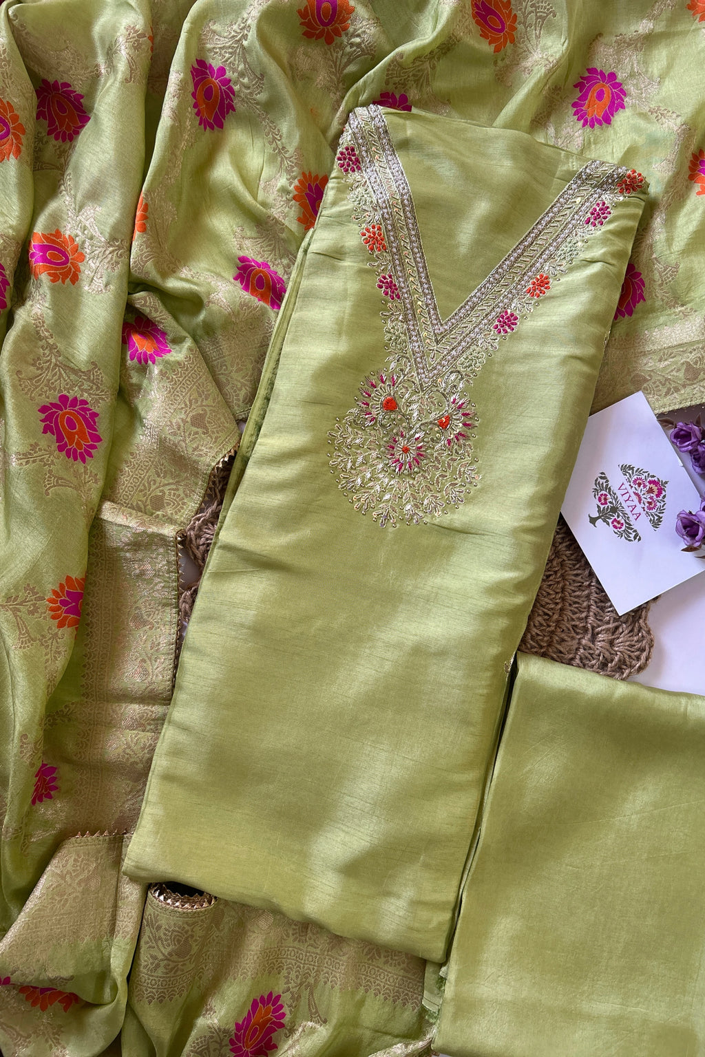 Semi Tussar Salwar Suit