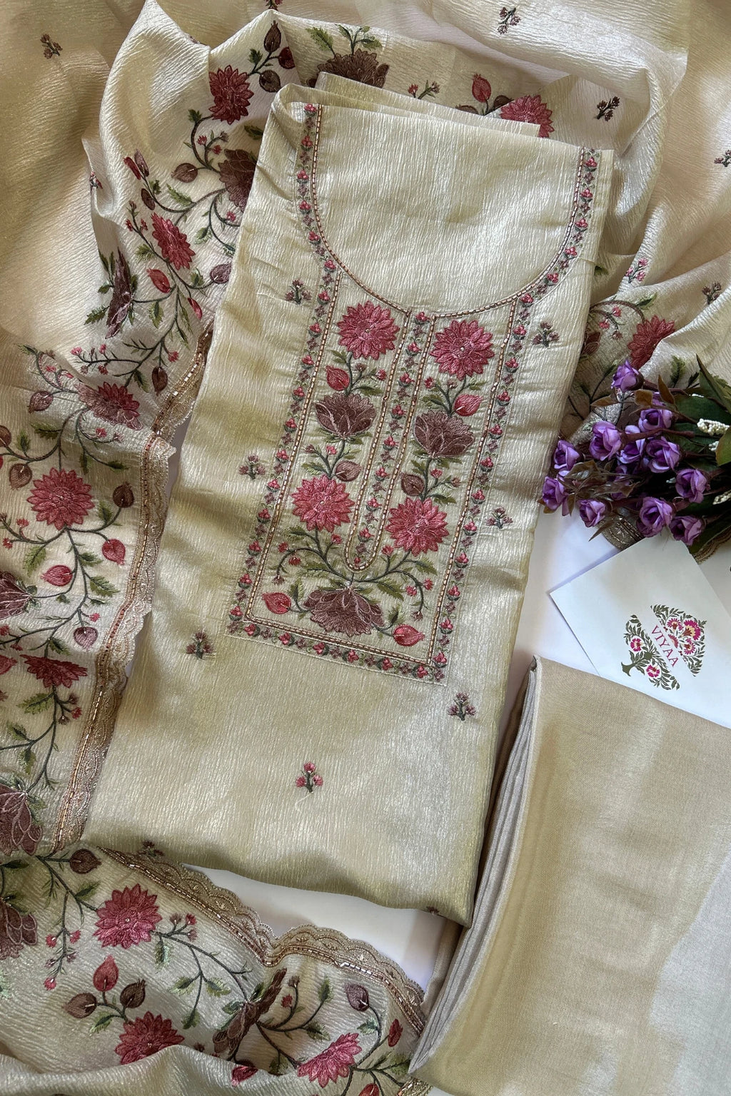 Crushed Tissue Salwar Suit-CT301