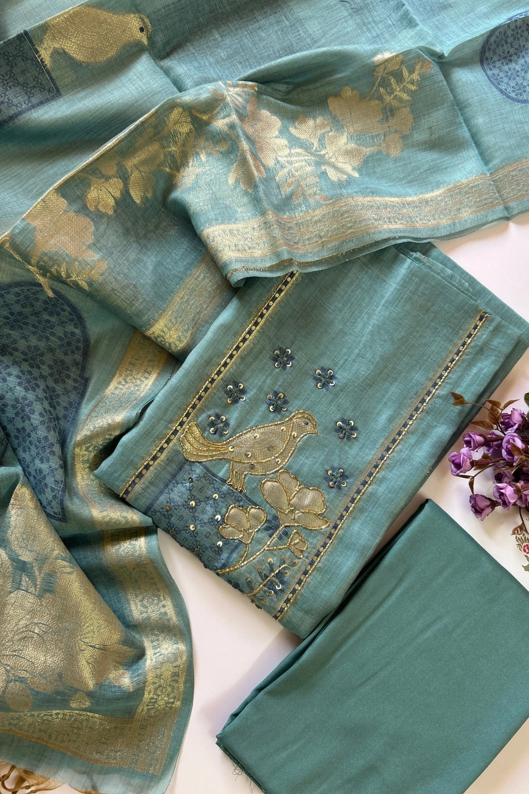 Linen Tissue Salwar Suit-LT101