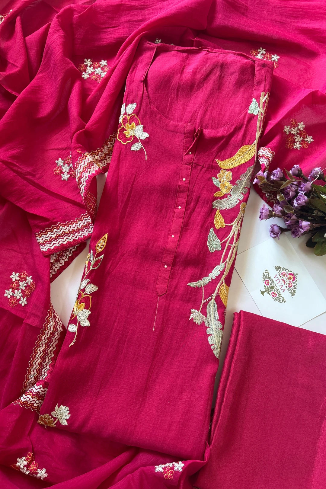 Mul Chanderi Salwar Suit-MUL301