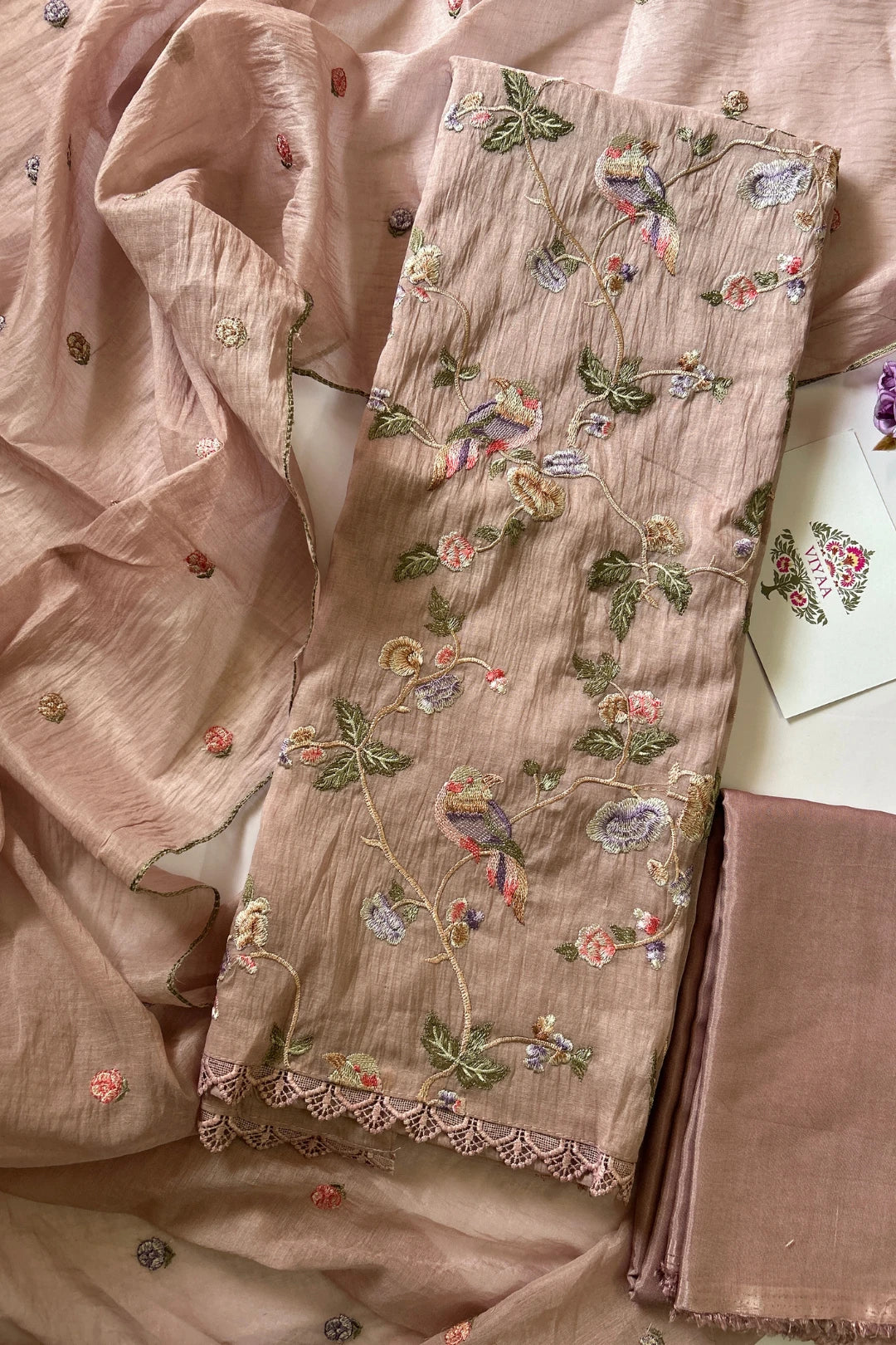 Mul Chanderi Salwar Suit-MUL302