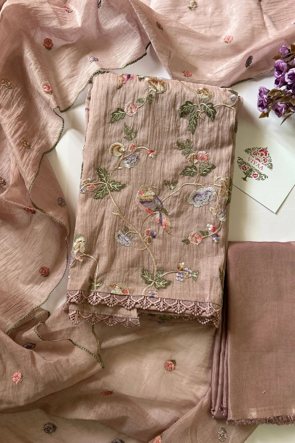 Mul Chanderi Salwar Suit-MUL302