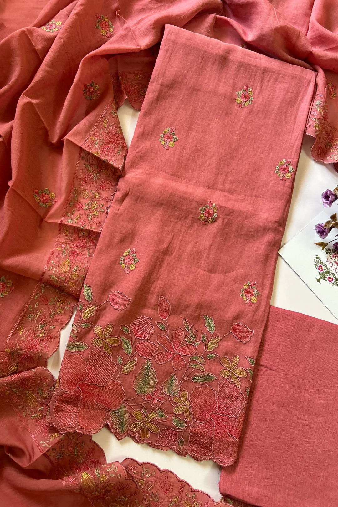 Mul Chanderi Salwar Suit-MUL201