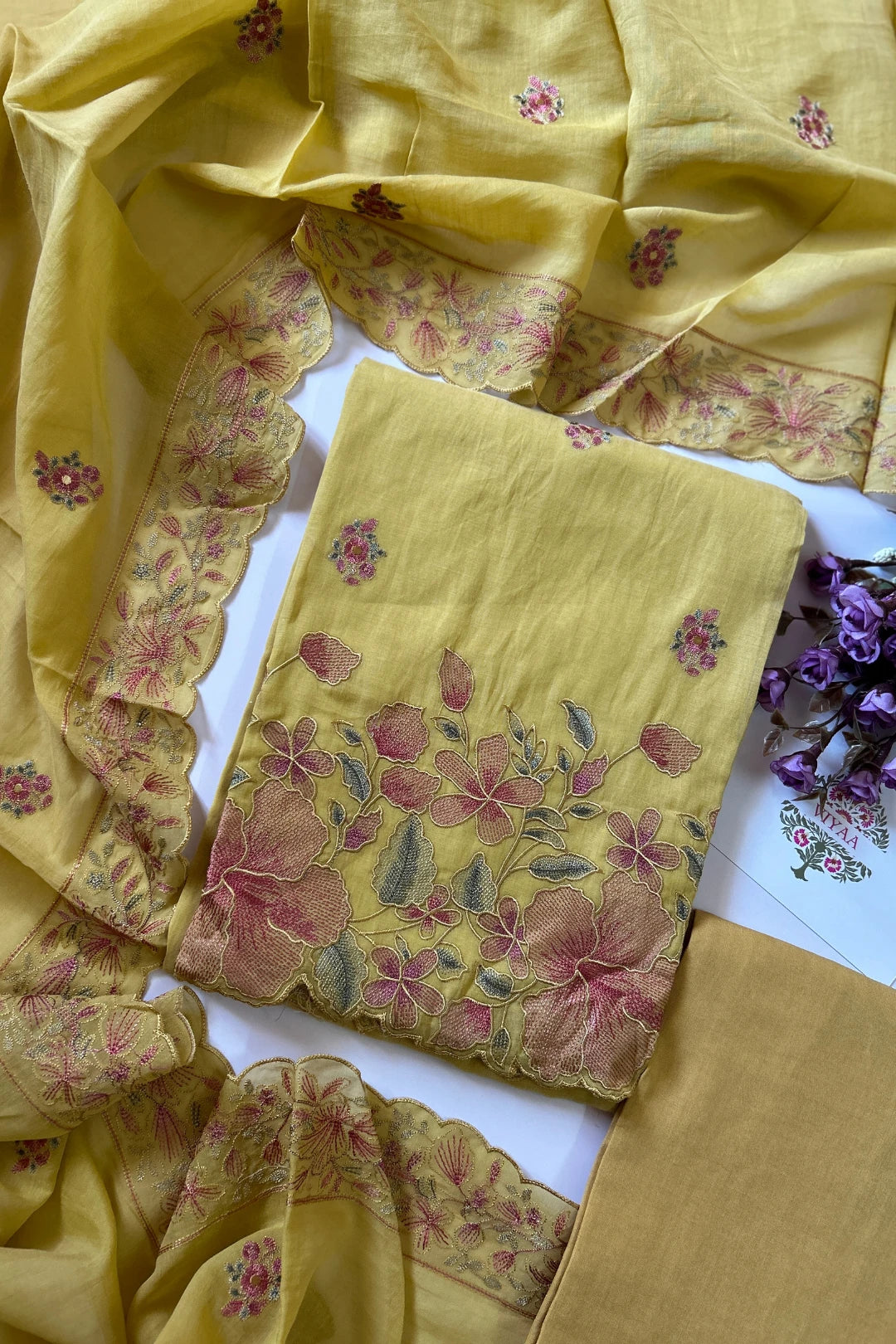 Mul Chanderi Salwar Suit-MUL201